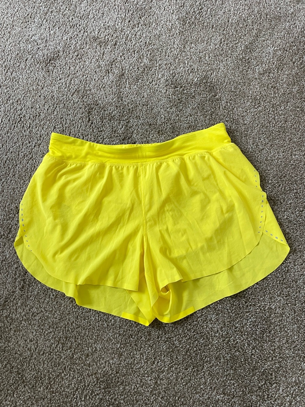 Lululemon - Find Your Pace Highlighter Yellow Shorts